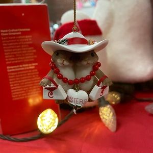 Fitz and Floyd Charming Tails “Under Hat Sisters” EUC in box, initialed C & S